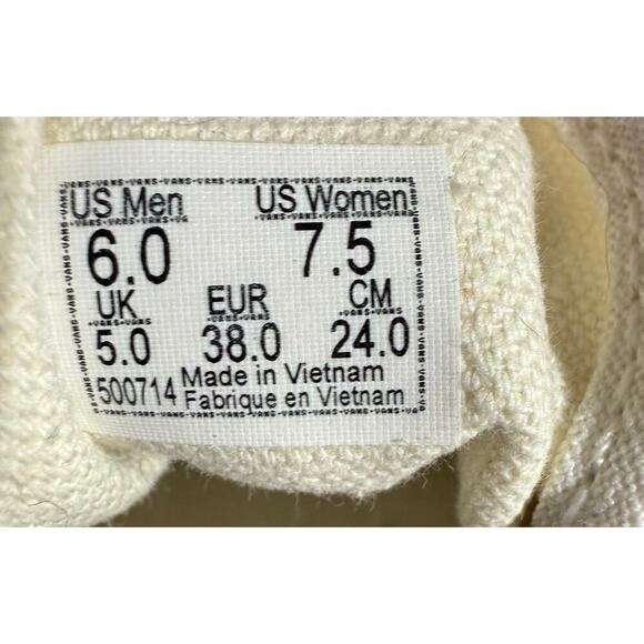 NEW Vans UV‎ Dream Era Skate Shoe Canvas Suede Men’s 6 Cream - Picture 9 of 9